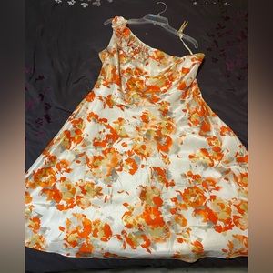 One shoulder orange Coraline dress